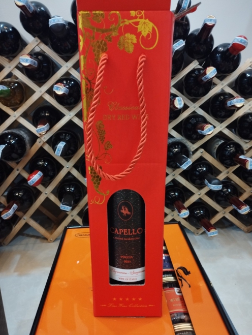 Combo 2 Chai Rượu Vang Ý Capello Rosso 750ml 14% - kèm hộp